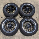 JDM SSR Vienna Gluck 4x100 Wheel and Tire Set